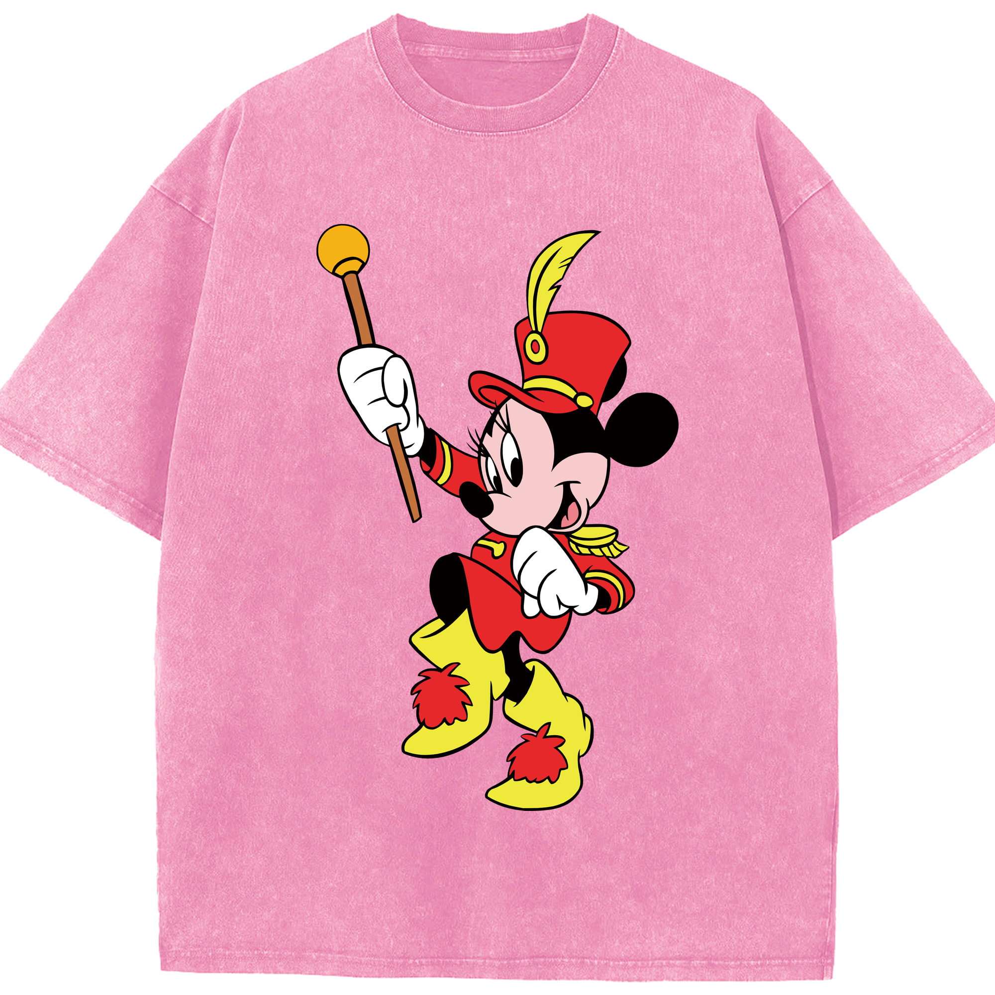 （画像用） ミッキーマウス Mickey Mouse 綿100% ヴィンテージ風 半袖Tシャツ（フロントプリント）